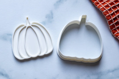 3D Printed Pumpkin Cookie Cutter and Stamp Set