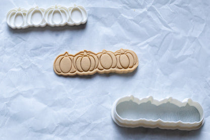 3D Printed Pumpkin Patch Stamp with Cookie Cutter Set