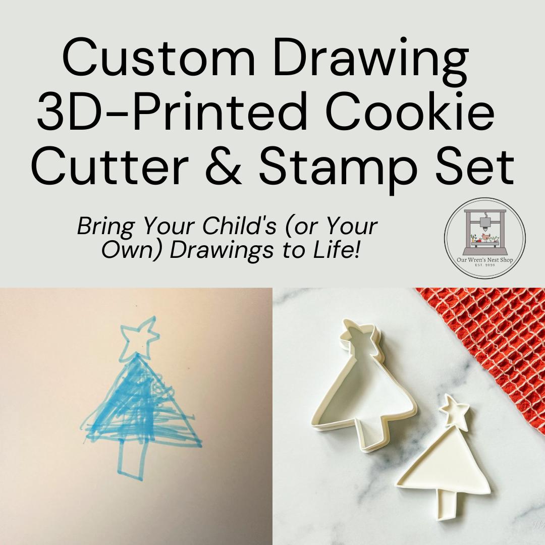 Bring Your Child's (or Your Own) Drawings to Life - Custom 3D-Printed Cookie Cutter & Stamp Set