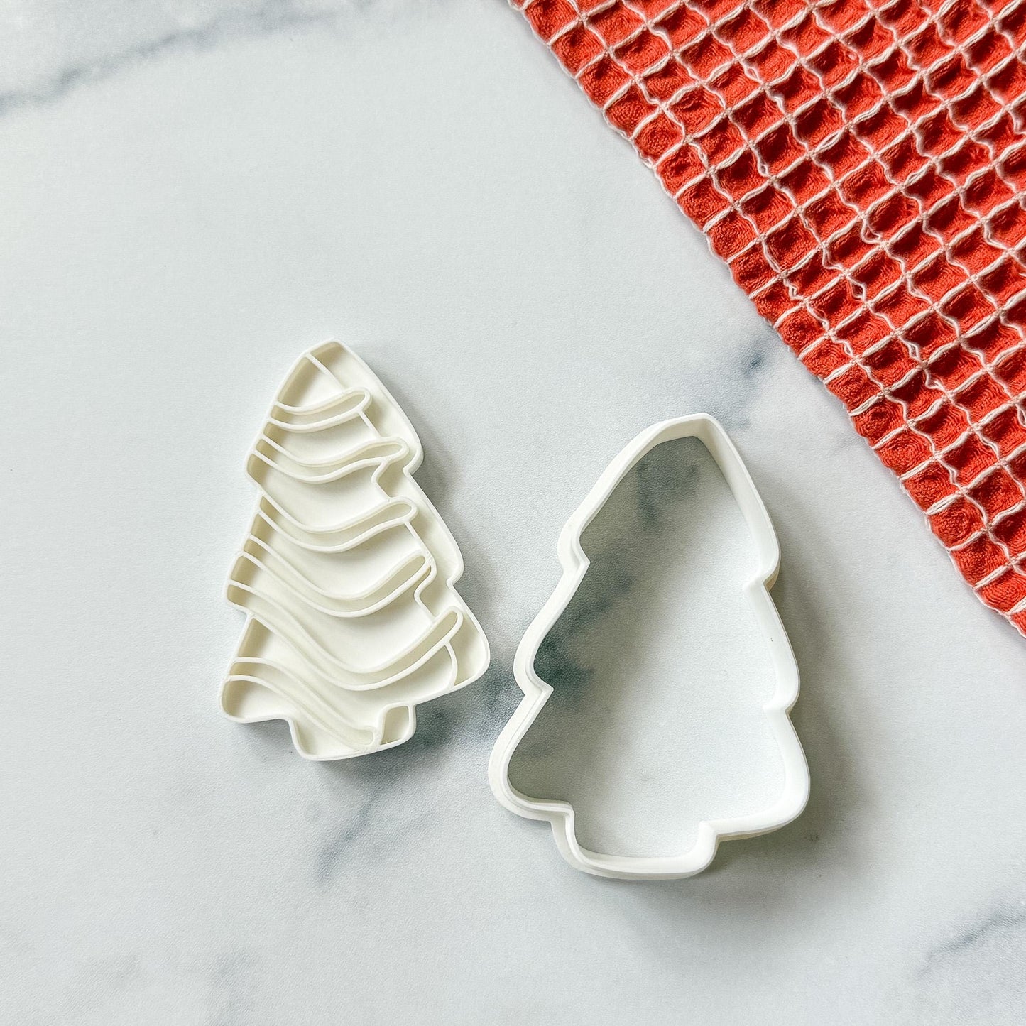 3D Printed Iconic Holiday Tree Dessert Stamp and Cookie Cutter Set