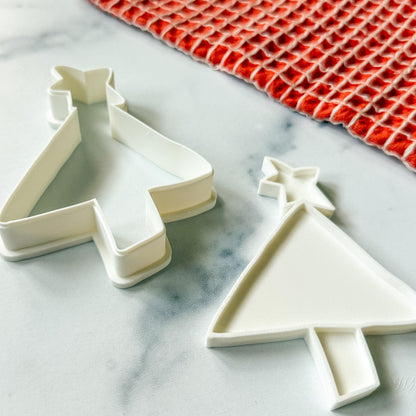 3D Printed Whimsical Holiday Tree Stamp and Cookie Cutter Set