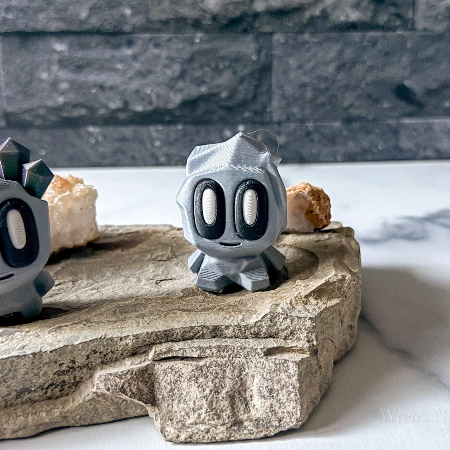 3D Printed Vintage Inspired Rock Pet Friend with Box!