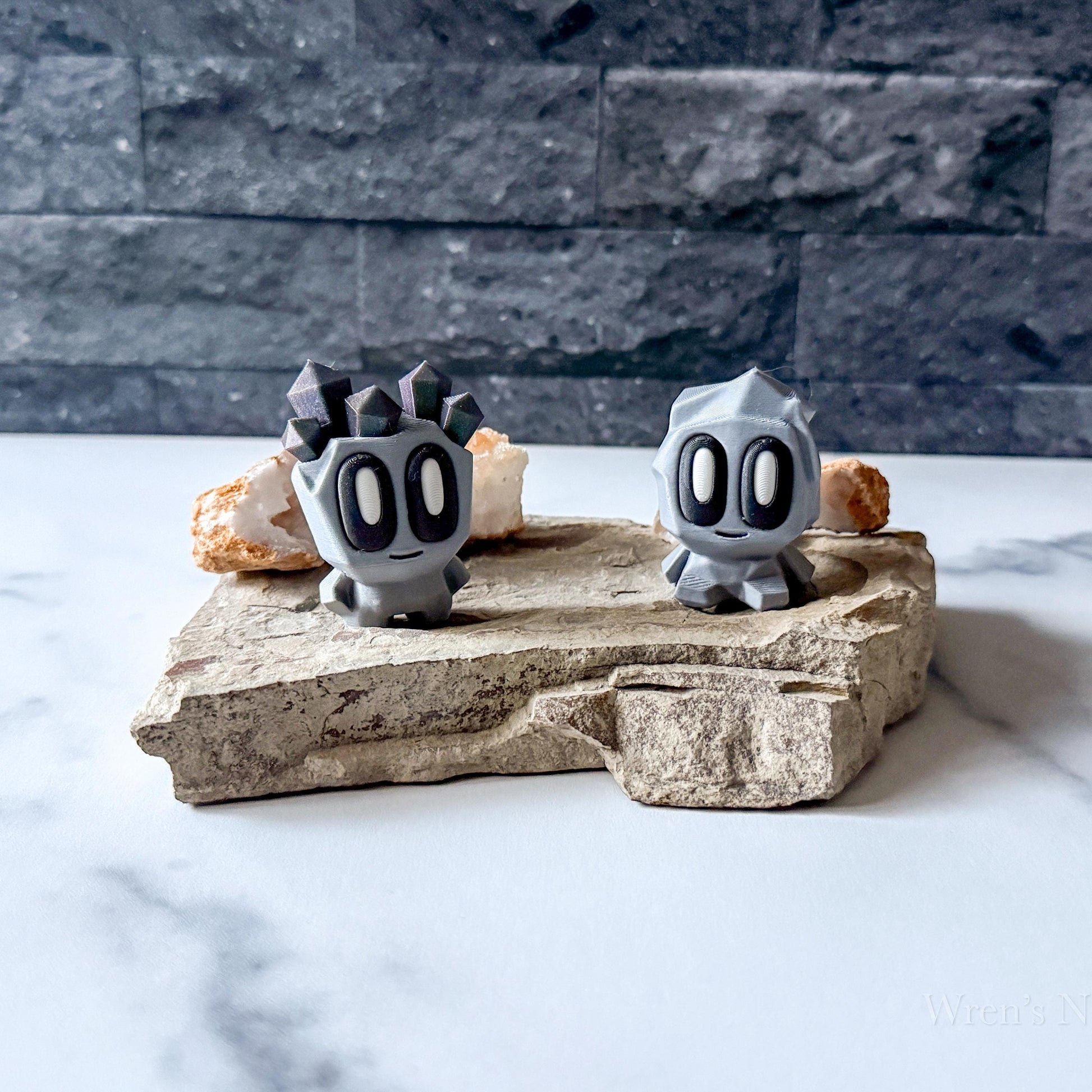 3D Printed Vintage Inspired Rock Pet Friend with Box!