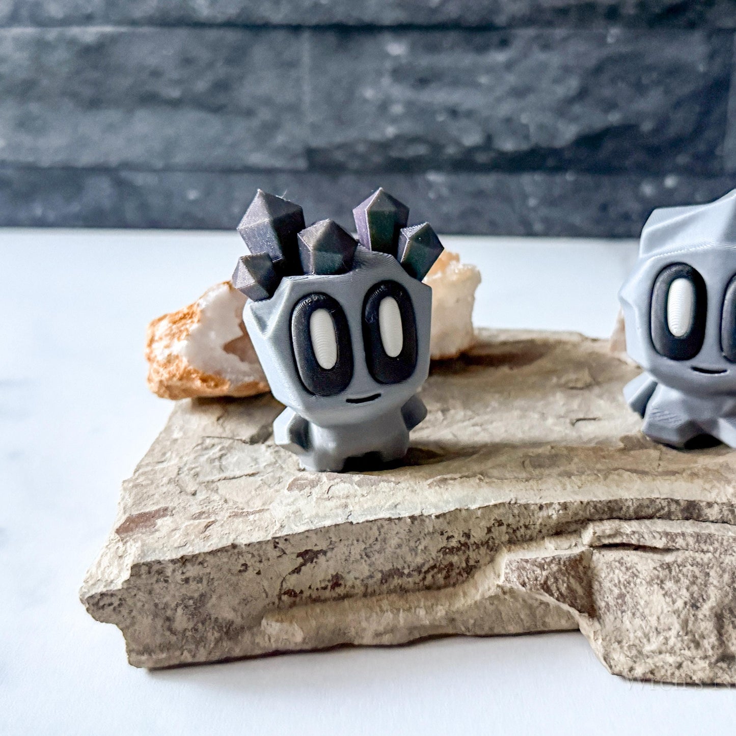 3D Printed Vintage Inspired Rock Pet Friend with Box!