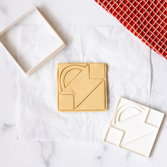 3D Printed Quilt Block Stamp and Cookie Cutter Set - Basket Quilt Block Inspired