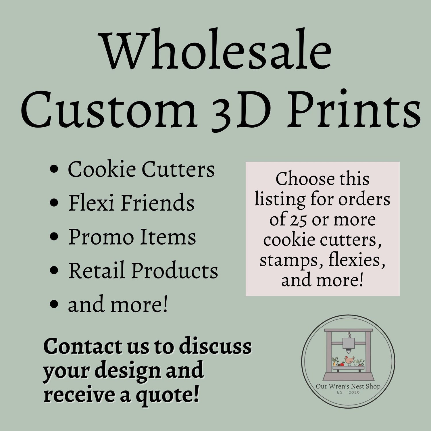 3D Printed Cookie Cutters & Flexi Friends: Custom Wholesale Designs