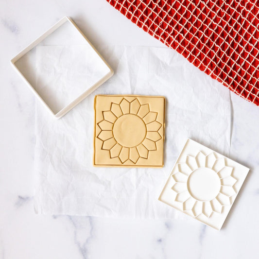 3D Printed Quilt Block Cookie Cutter & Stamp Set - Dresden Blade Design