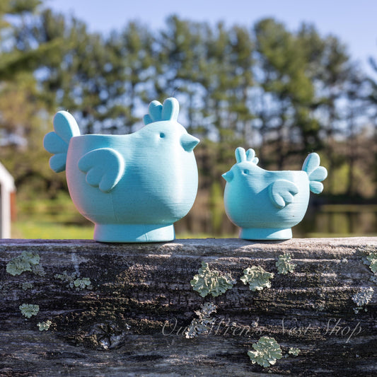 Farmhouse Chicken Planter – 3D Printed Flower Pot for Garden & Home Decor