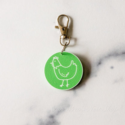 3D Printed Farm Coop Inspired NFC Keychain - Digital Business Card - Personalized For You!