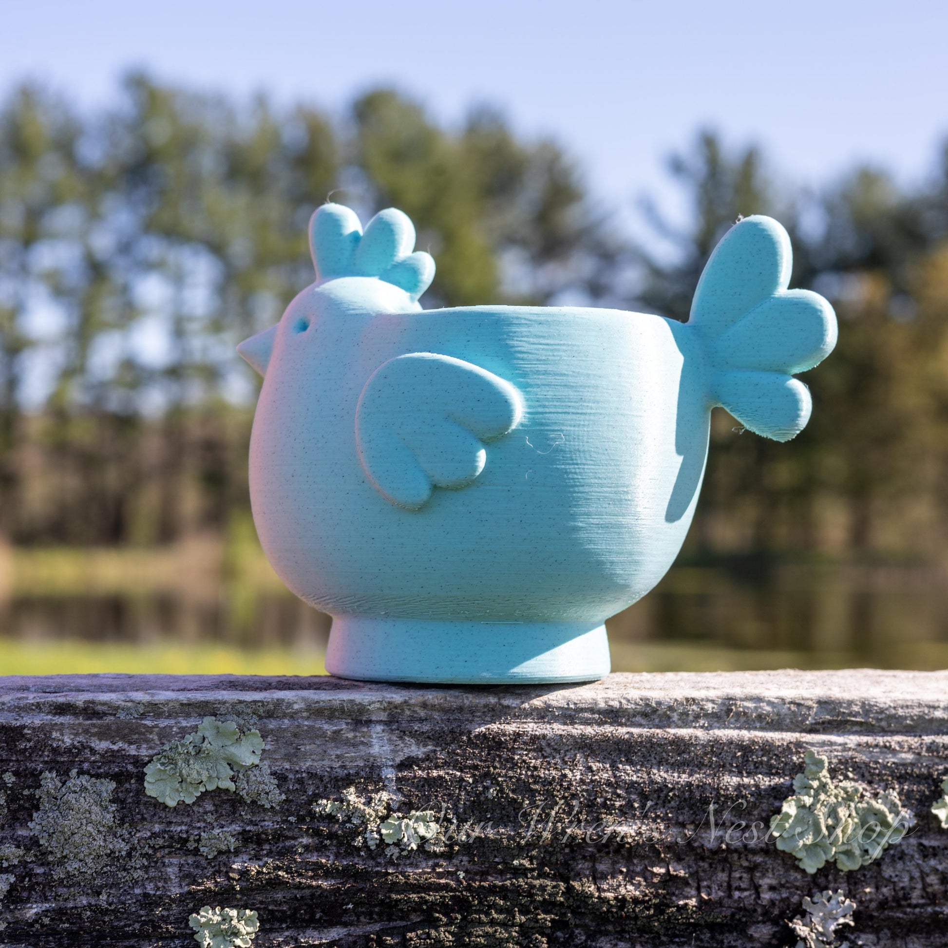 Farmhouse Chicken Planter – 3D Printed Flower Pot for Garden & Home Decor