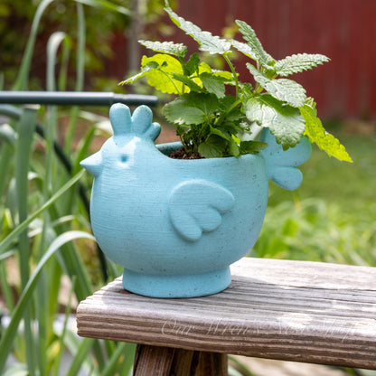 Farmhouse Chicken Planter – 3D Printed Flower Pot for Garden & Home Decor