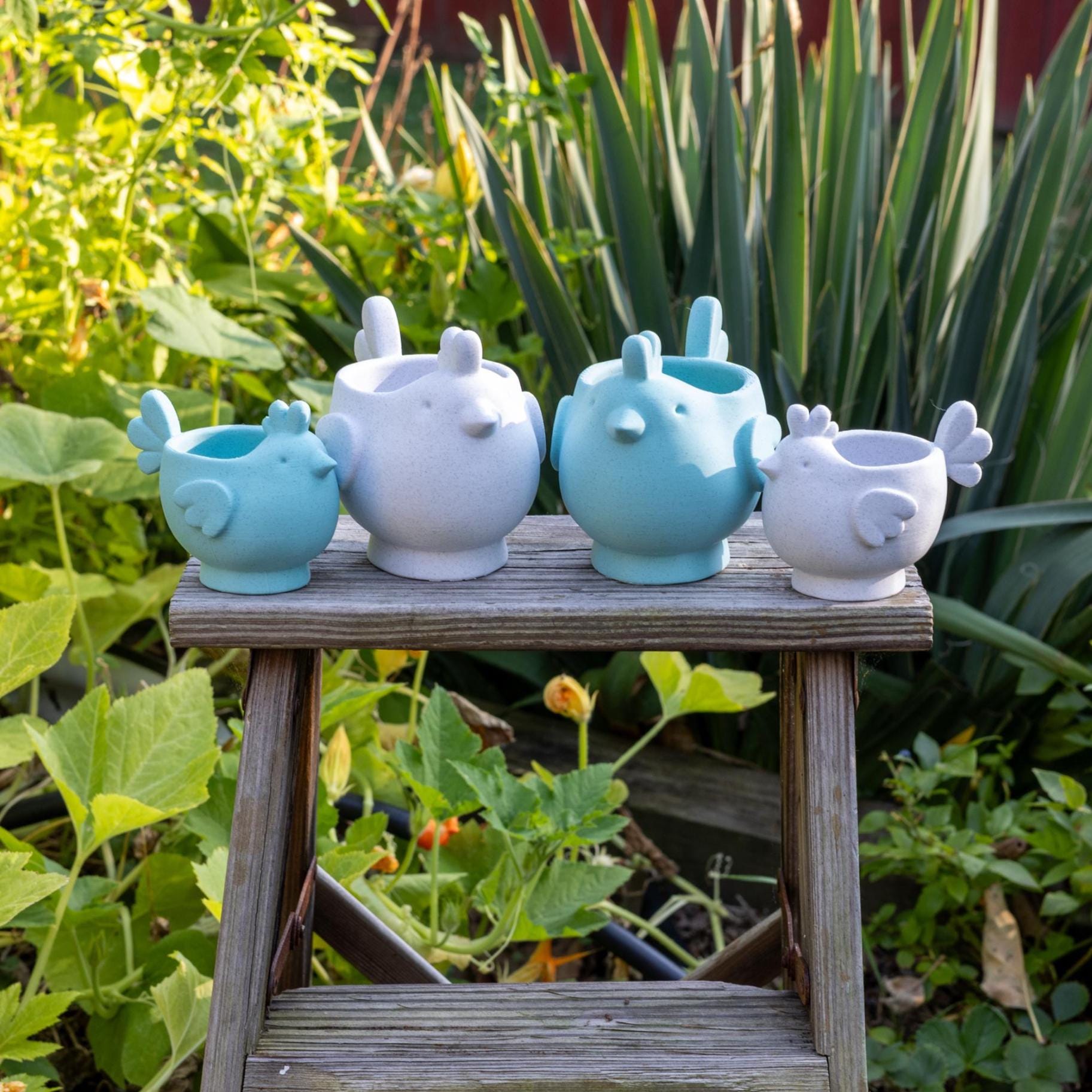 Farmhouse Chicken Planter – 3D Printed Flower Pot for Garden & Home Decor