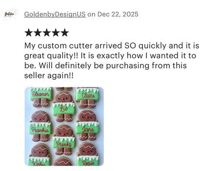 Custom 3D Printed Cookie Cutter and Stamp Set: Personalized Design