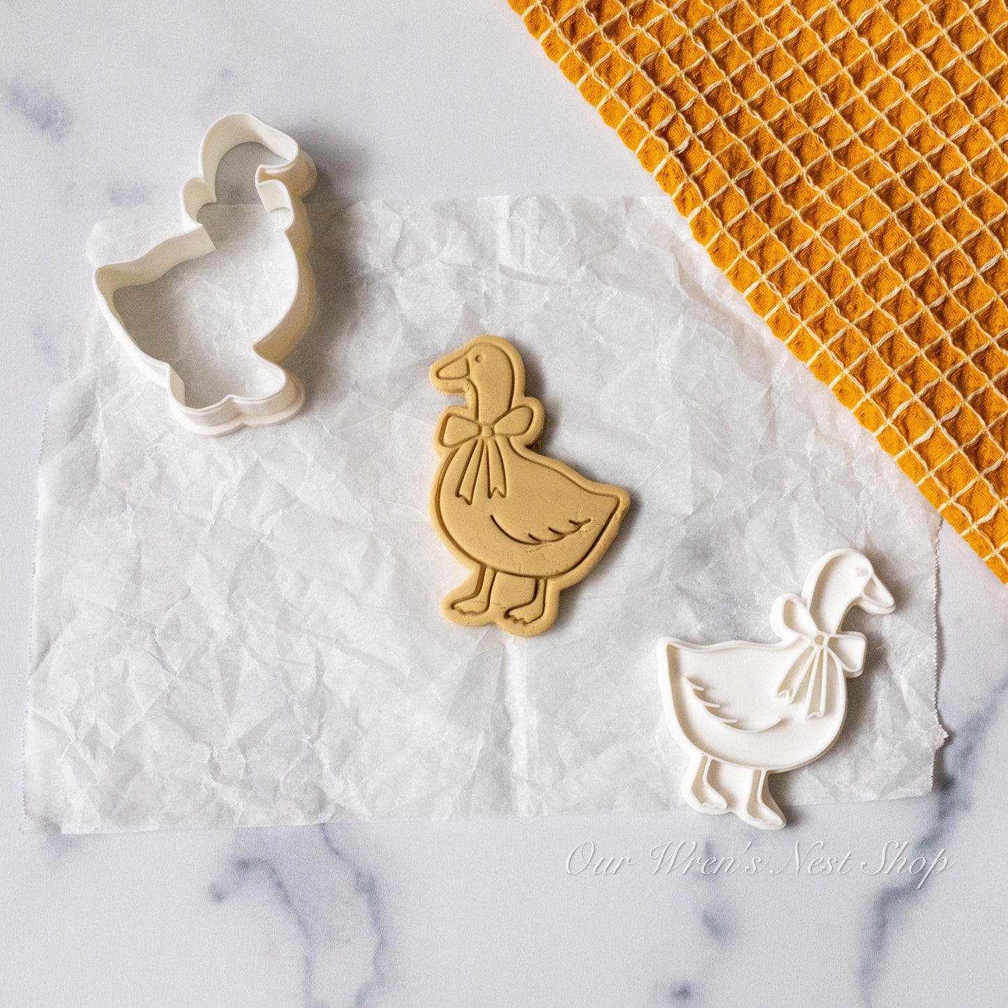 3D Printed Vintage Country Goose Stamp and Cookie Cutter Set