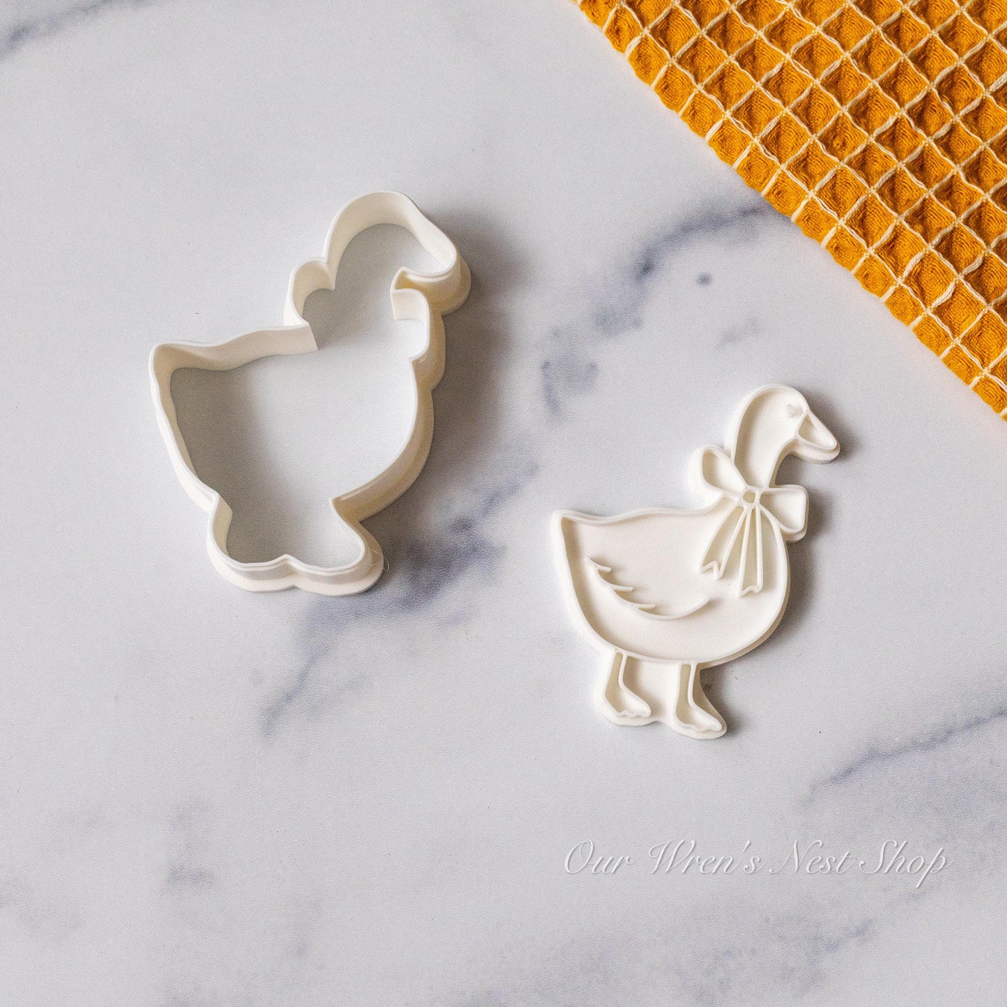 3D Printed Vintage Country Goose Stamp and Cookie Cutter Set
