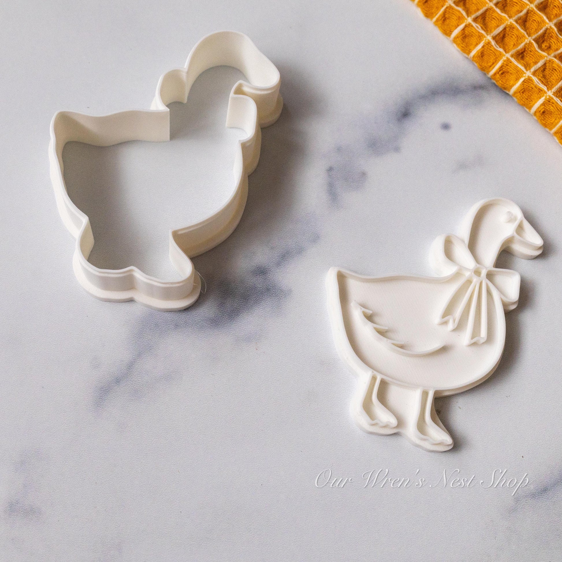 3D Printed Vintage Country Goose Stamp and Cookie Cutter Set