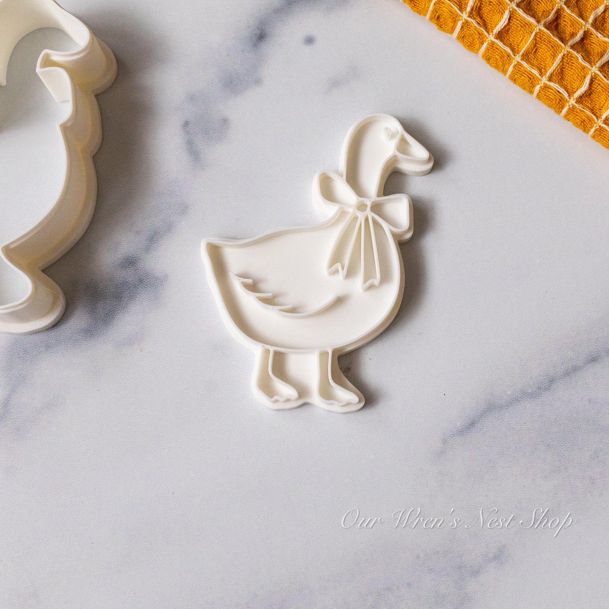 3D Printed Vintage Country Goose Stamp and Cookie Cutter Set