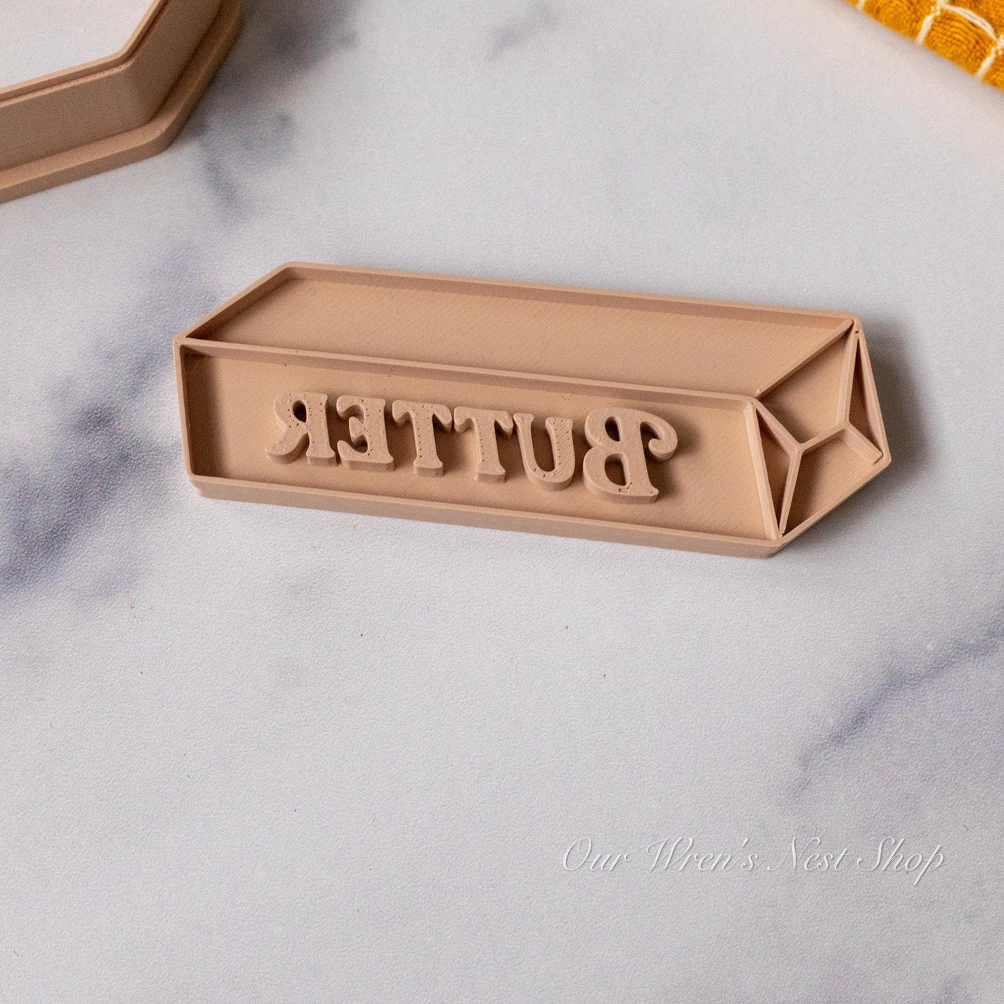 3D Printed Stick of Butter Stamp and Cookie Cutter Set