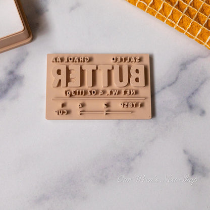 3D Printed Butter Label Stamp and Cookie Cutter Set
