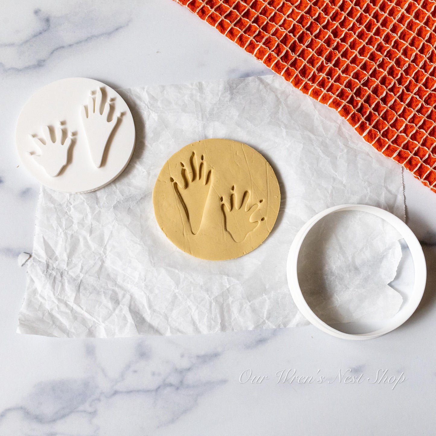 3D Printed Raccoon Track Stamp and Cutter Set, Educational Nature Tool