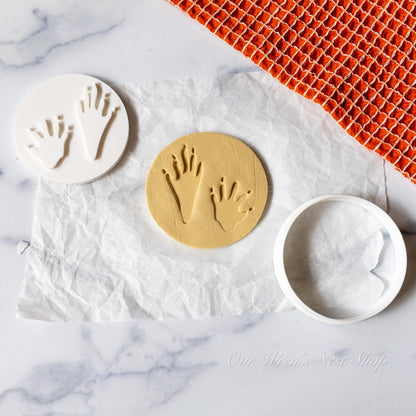 3D Printed Raccoon Track Stamp and Cutter Set, Educational Nature Tool