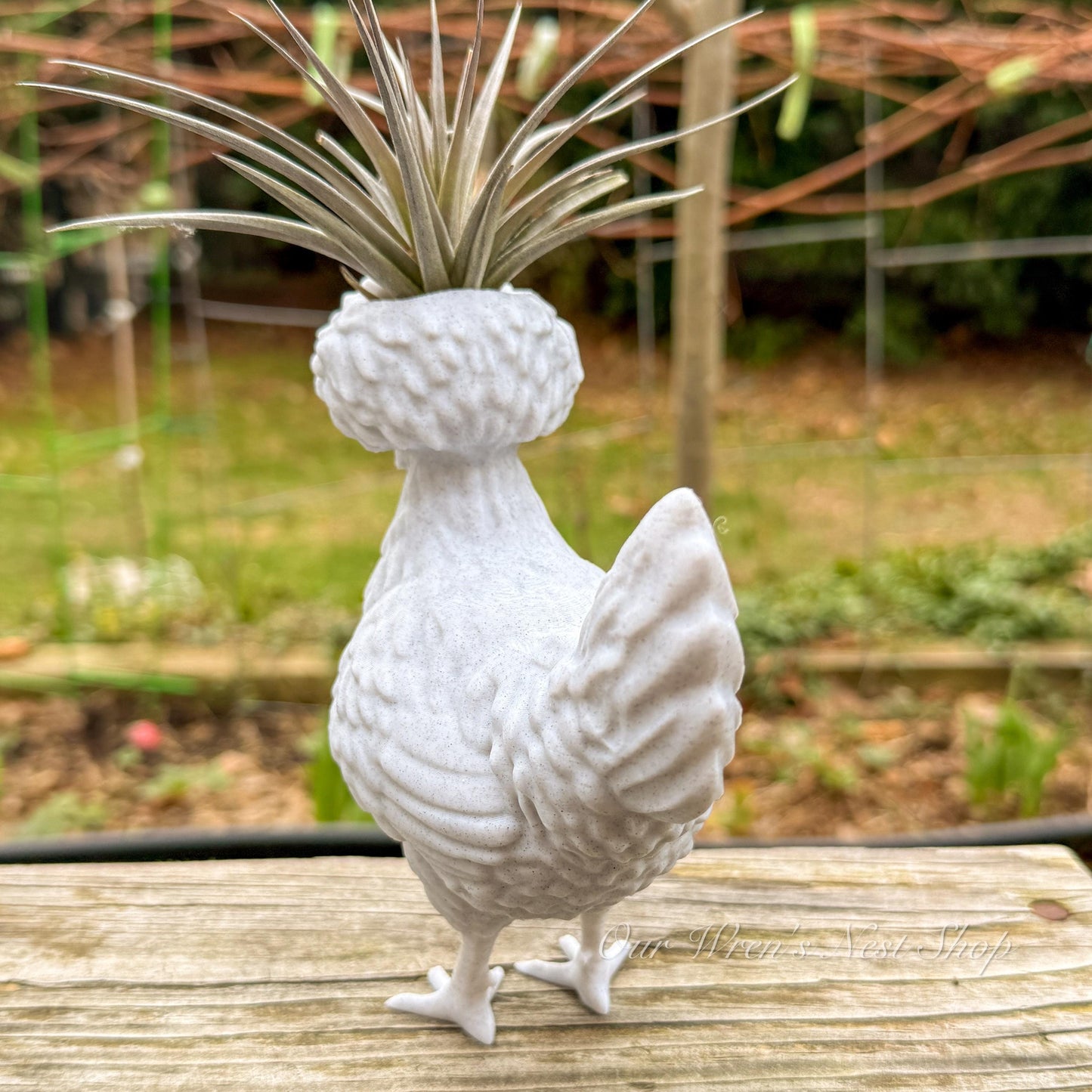 Polish Chicken Air Plant Planter – 3D Printed Flower Pot for Garden & Home Decor - Improved Design!