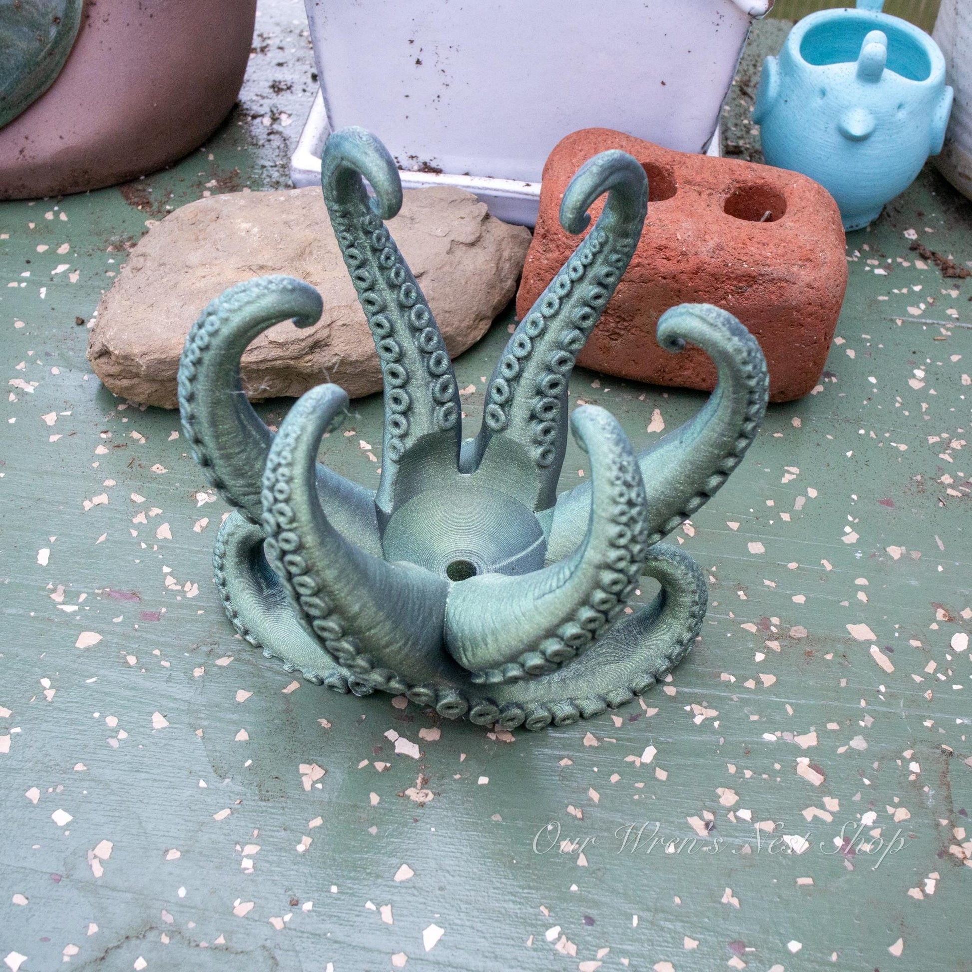 Deep Sea Creature Air Plant Planter – 3D Printed Coastal Plant Decor