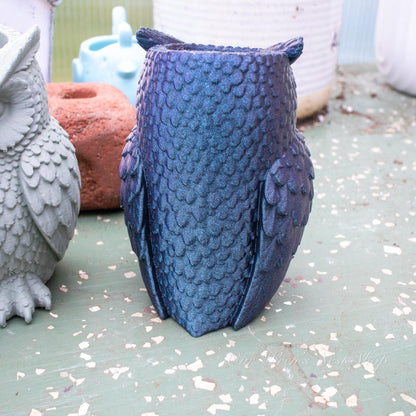 Woodland Owl Air Plant Planter – 3D Printed Flower Pot for Garden & Home Decor