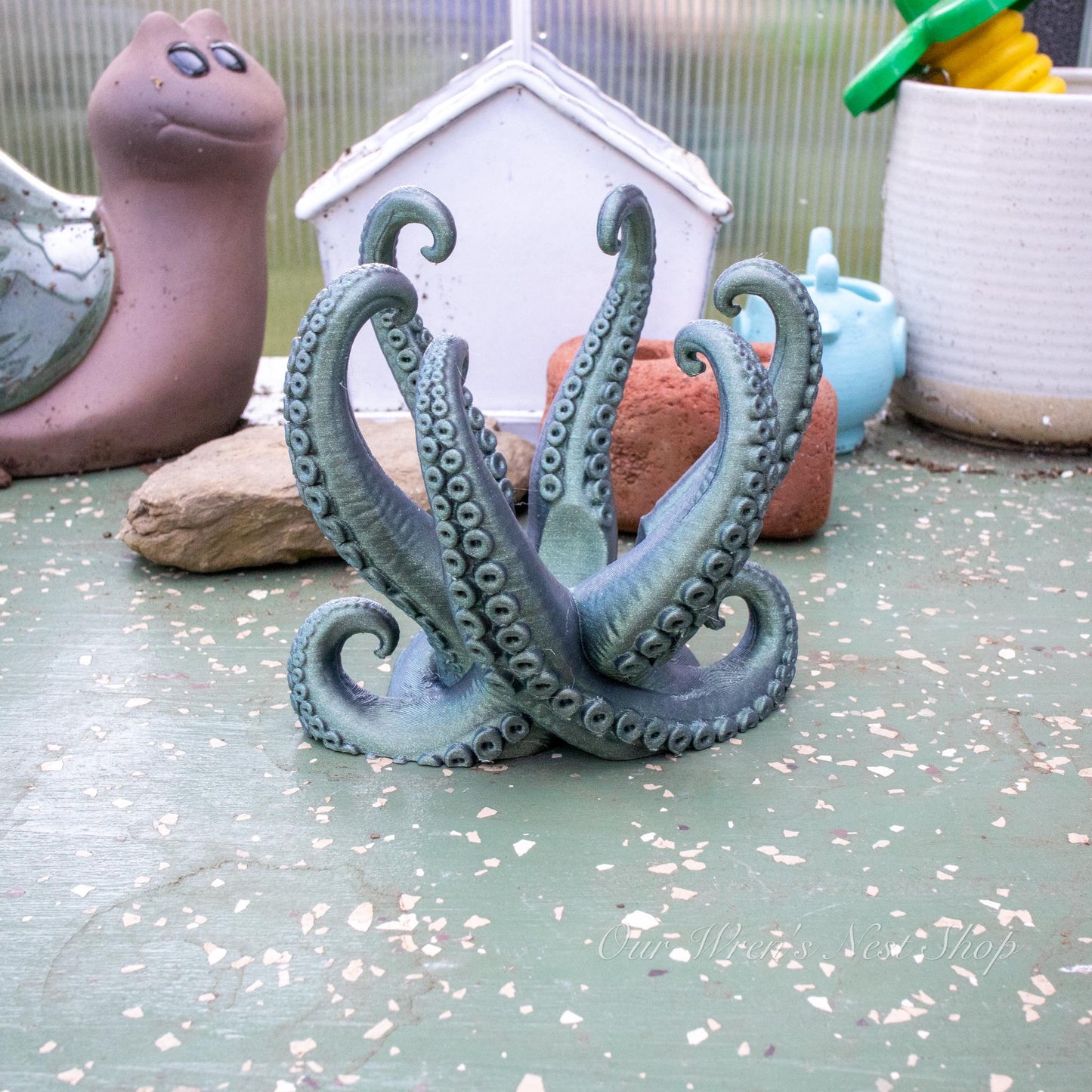 Deep Sea Creature Air Plant Planter – 3D Printed Coastal Plant Decor