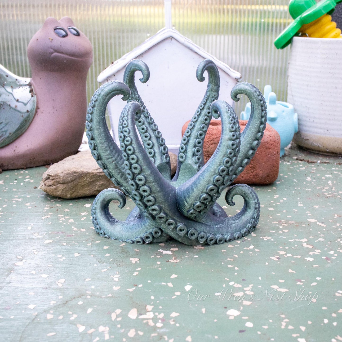 Deep Sea Creature Air Plant Planter – 3D Printed Coastal Plant Decor