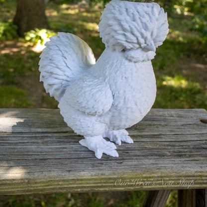 Silkie Chicken Air Plant Planter – 3D Printed Farmhouse Garden Decor