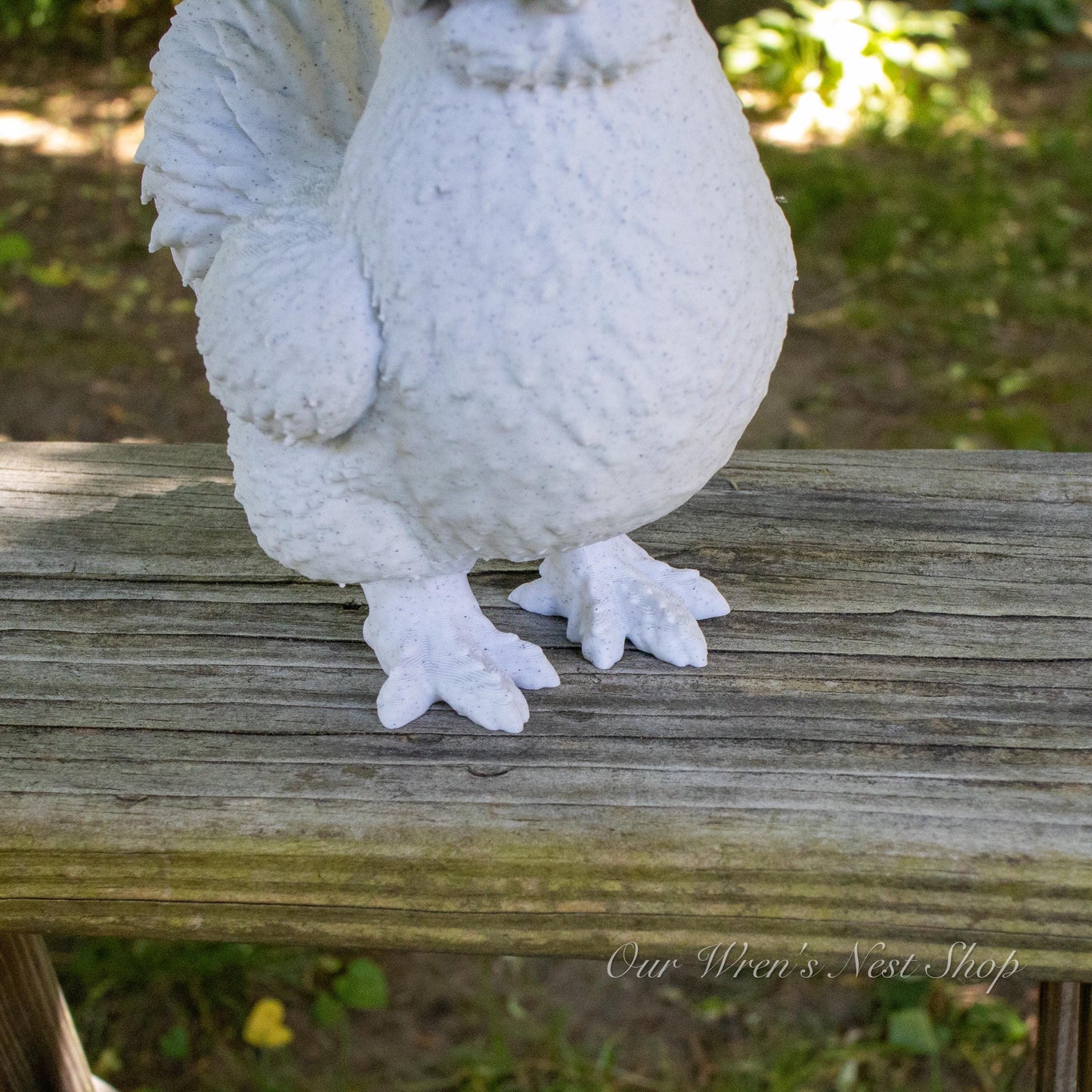 Silkie Chicken Air Plant Planter – 3D Printed Farmhouse Garden Decor