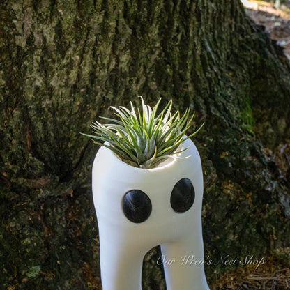 Midnight Walker Cryptid Air Plant Planter | 3D Printed Air Plant Holder | Cryptid Decor | Cute Monster Planter
