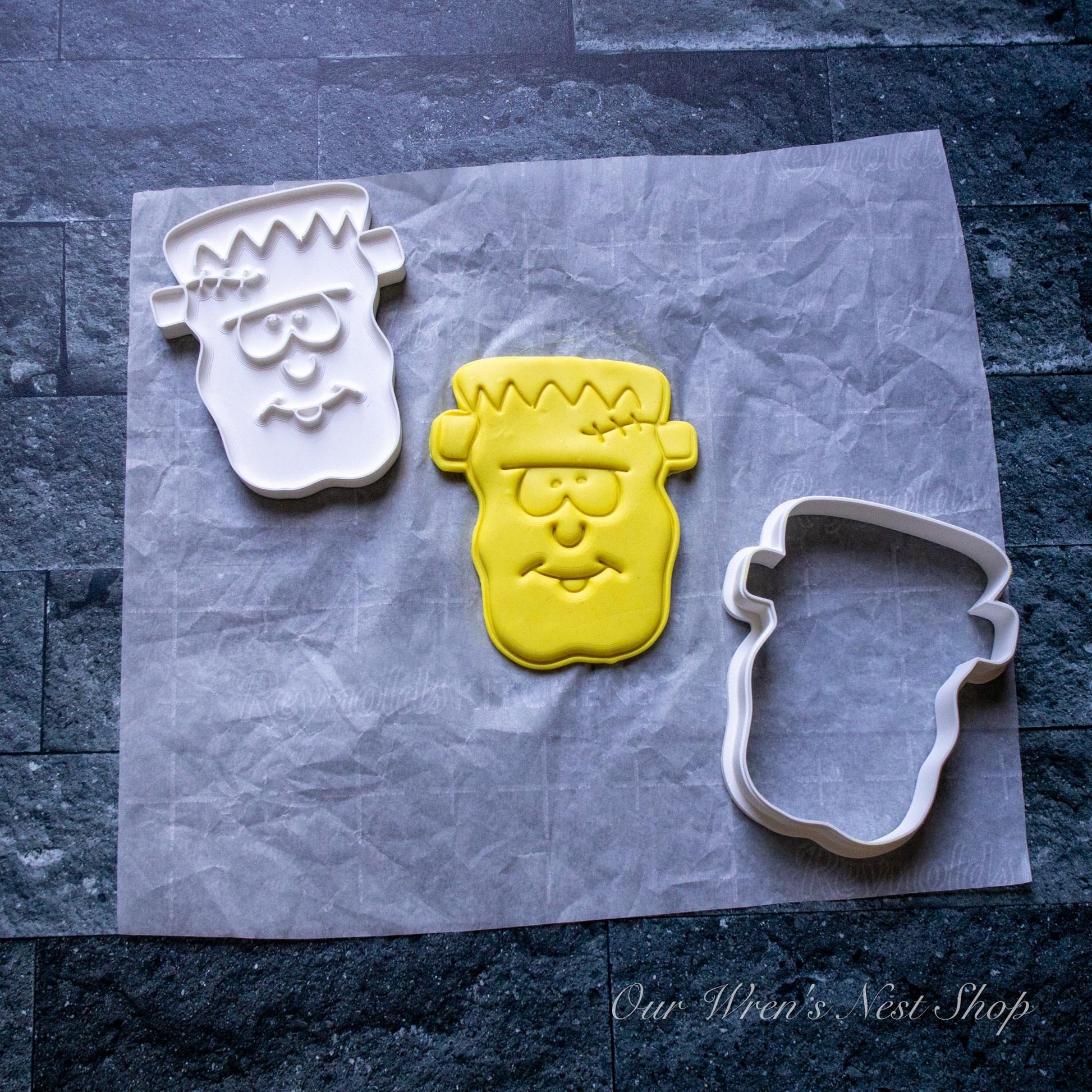 3D Printed Frankie Frankenstein Stamp and Cookie Cutter Set