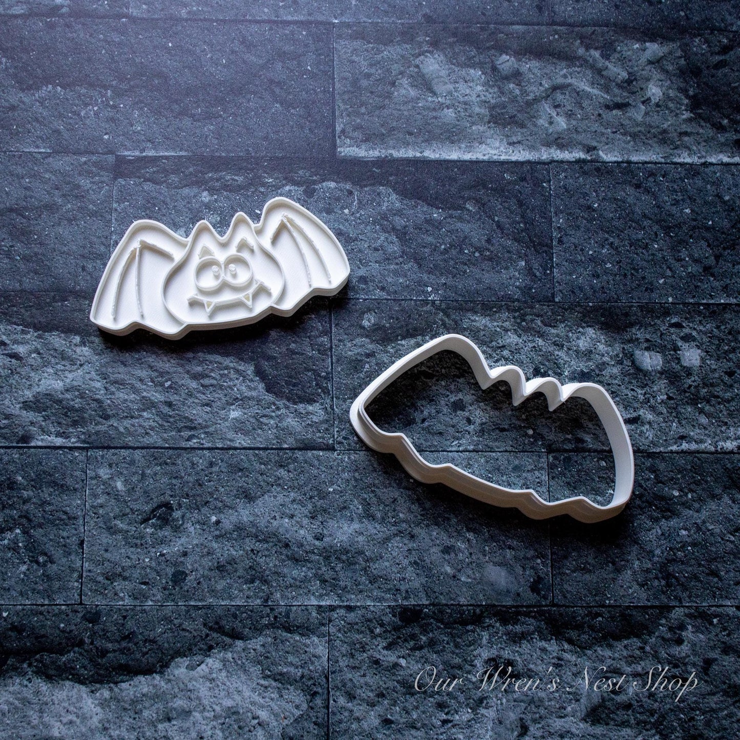 3D Printed Berry Bat Stamp and Cookie Cutter Set