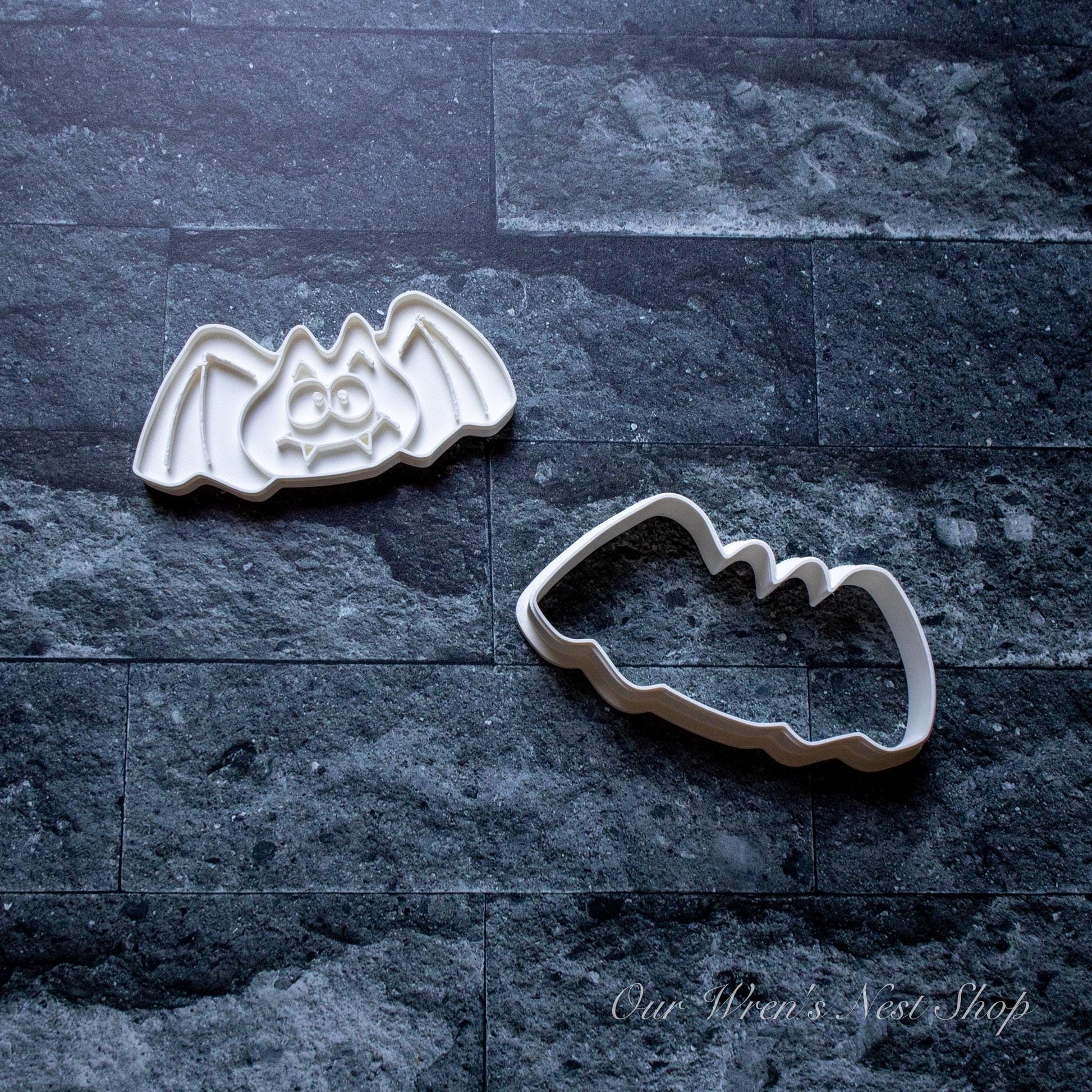 3D Printed Berry Bat Stamp and Cookie Cutter Set
