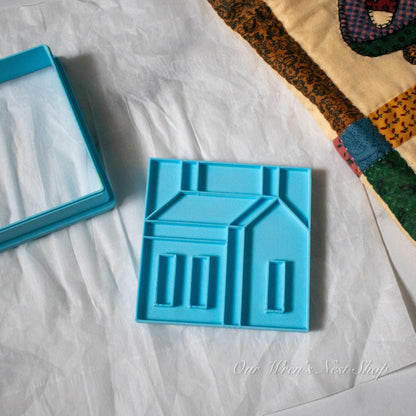 3D Printed Quilt Block Cookie Cutter & Stamp Set - Schoolhouse Design