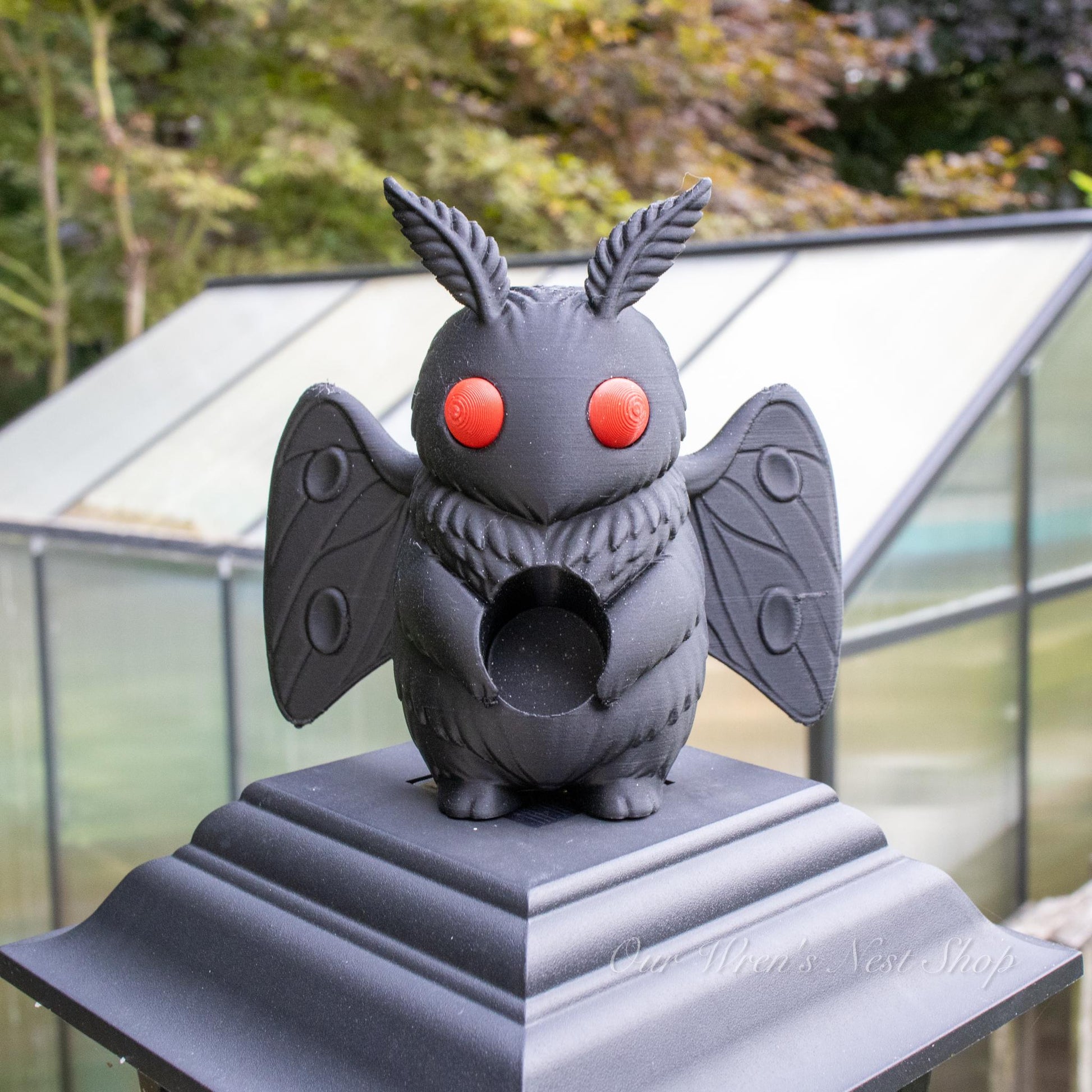 Midnight Mothling Air Plant Planter | 3D Printed Spooky Collectible | Mothman Inspired Decor