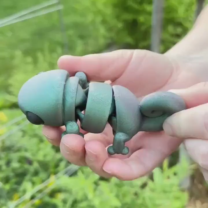 3D Printed Carl the Chameleon - Articulating, Flexi Toy