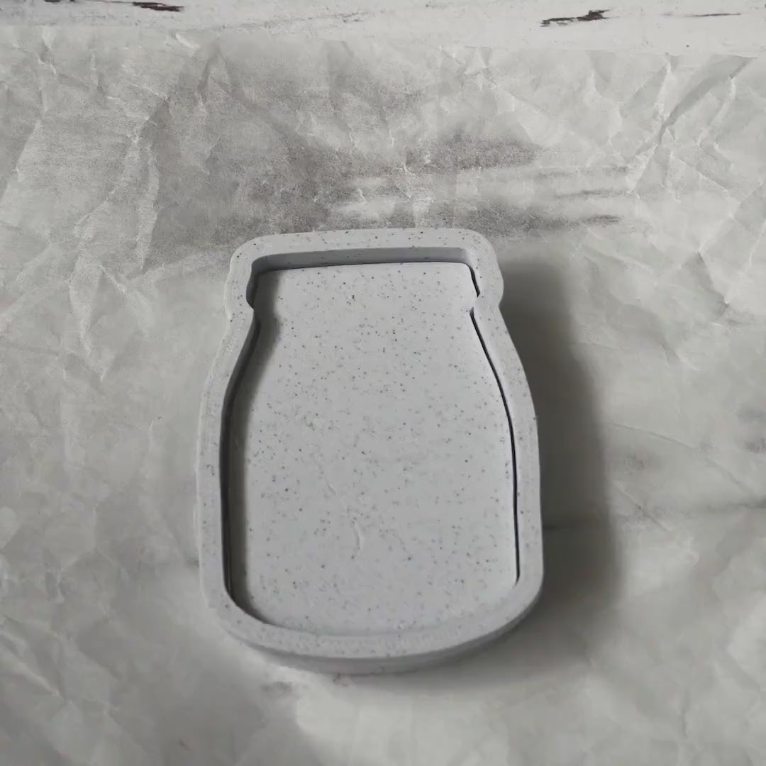 3D Printed Vintage Jar Stamp Cookie Cutter Set