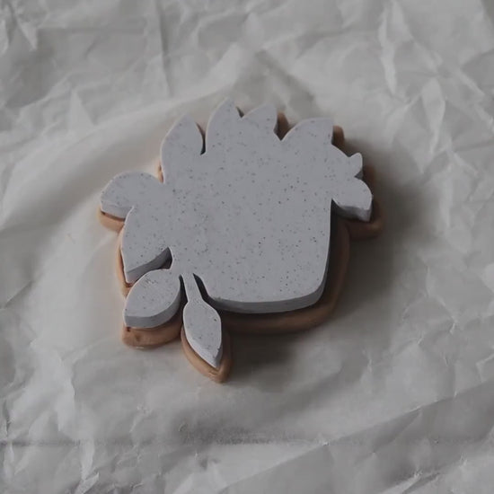 3D Printed Fern Cookie Cutter Set: Botanical Stamp Design
