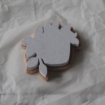 3D Printed Fern Cookie Cutter Set: Botanical Stamp Design